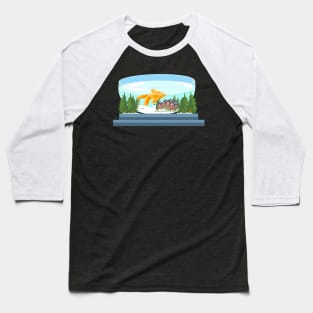 Snow Globe Recycled to Fishbowl Baseball T-Shirt